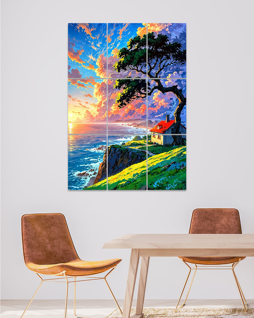 Sea Shore House | Art Set Poster | Nature