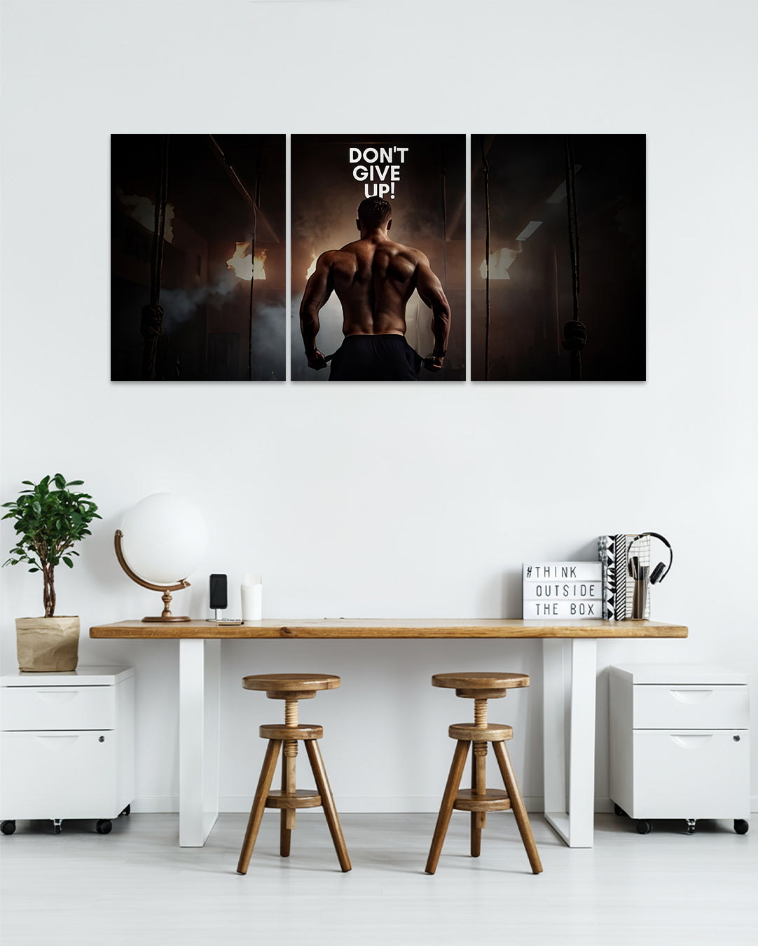 Dont't Give Up | Split poster | Gym