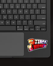TIME IS MONEY STICKER | HOLOGRAPHIC STICKER