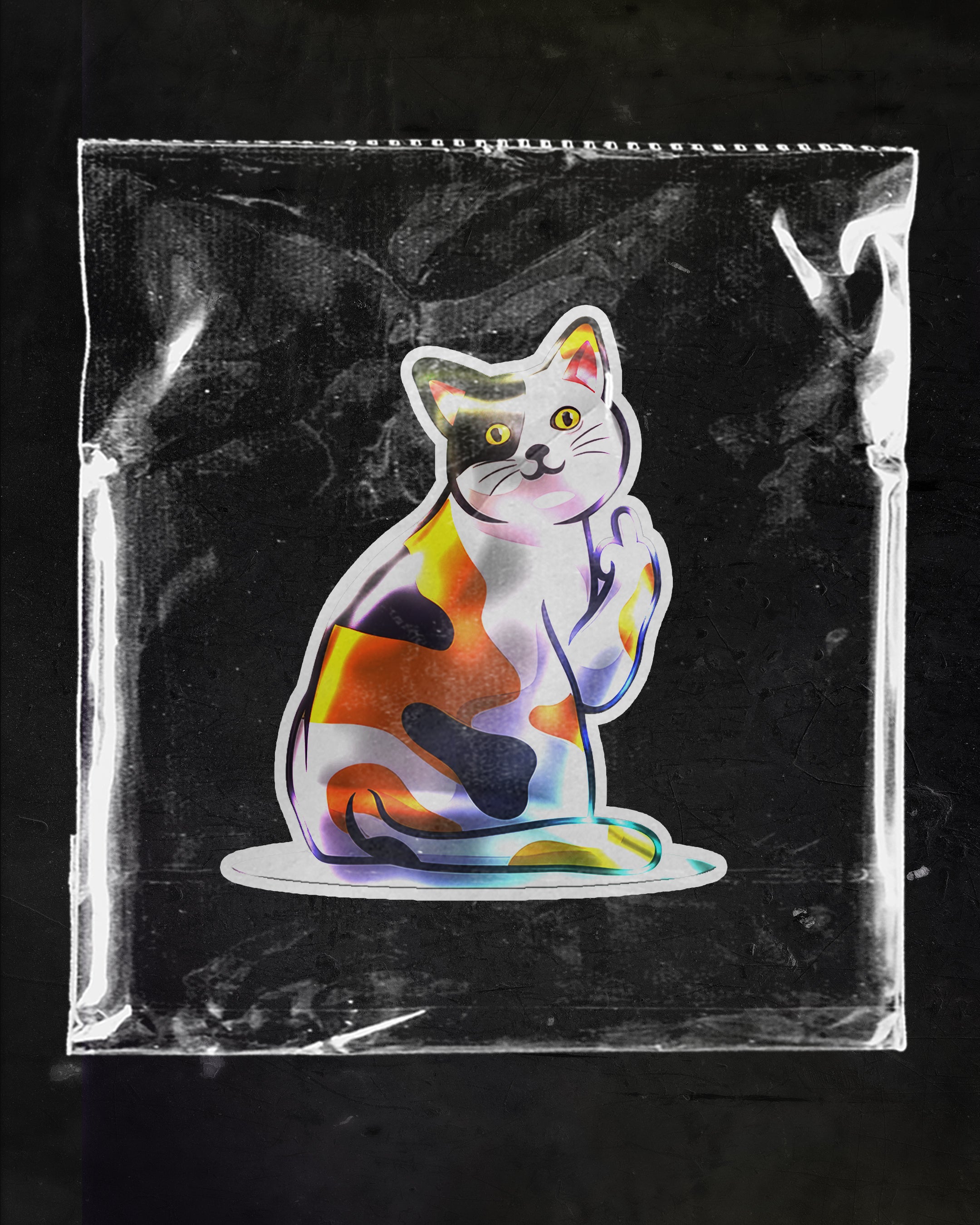 CAT STICKER | HOLOGRAPHIC STICKER