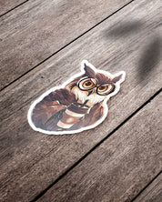 COFFEE WITH OWL STICKER | STICKERS | OWL