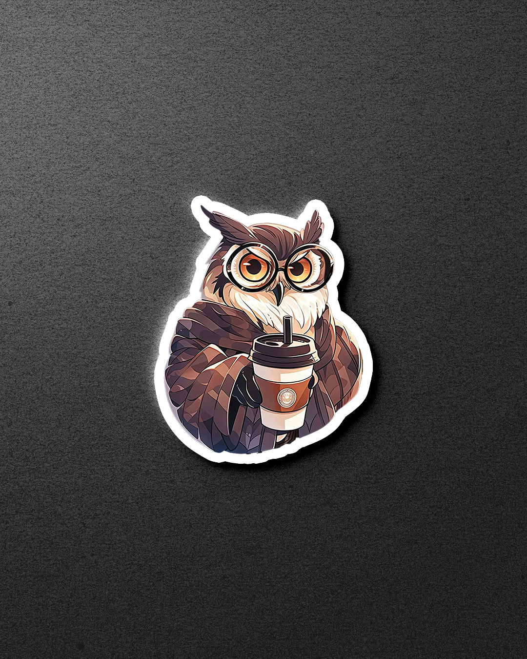 COFFEE WITH OWL STICKER | STICKERS | OWL